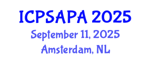 International Conference on Political Sciences and Policy Analysis (ICPSAPA) September 11, 2025 - Amsterdam, Netherlands International Conference on Political Sciences and Policy Analysis (ICPSAPA) September 11, 2025 - Amsterdam, Netherlands