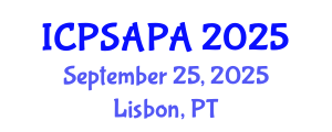 International Conference on Political Sciences and Policy Analysis (ICPSAPA) September 25, 2025 - Lisbon, Portugal International Conference on Political Sciences and Policy Analysis (ICPSAPA) September 25, 2025 - Lisbon, Portugal