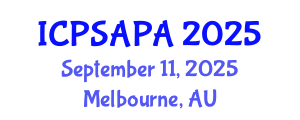 International Conference on Political Sciences and Policy Analysis (ICPSAPA) September 11, 2025 - Melbourne, Australia International Conference on Political Sciences and Policy Analysis (ICPSAPA) September 11, 2025 - Melbourne, Australia