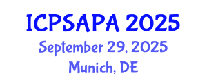 International Conference on Political Sciences and Policy Analysis (ICPSAPA) September 29, 2025 - Munich, Germany