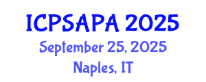 International Conference on Political Sciences and Policy Analysis (ICPSAPA) September 25, 2025 - Naples, Italy