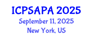 International Conference on Political Sciences and Policy Analysis (ICPSAPA) September 11, 2025 - New York, United States International Conference on Political Sciences and Policy Analysis (ICPSAPA) September 11, 2025 - New York, United States