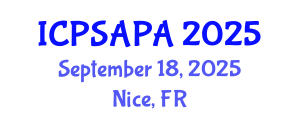 International Conference on Political Sciences and Policy Analysis (ICPSAPA) September 18, 2025 - Nice, France International Conference on Political Sciences and Policy Analysis (ICPSAPA) September 18, 2025 - Nice, France