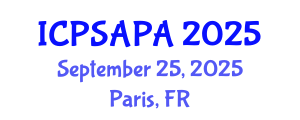International Conference on Political Sciences and Policy Analysis (ICPSAPA) September 25, 2025 - Paris, France International Conference on Political Sciences and Policy Analysis (ICPSAPA) September 25, 2025 - Paris, France