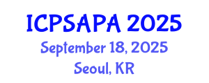 International Conference on Political Sciences and Policy Analysis (ICPSAPA) September 18, 2025 - Seoul, Republic of Korea International Conference on Political Sciences and Policy Analysis (ICPSAPA) September 18, 2025 - Seoul, Republic of Korea