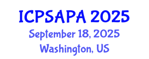 International Conference on Political Sciences and Policy Analysis (ICPSAPA) September 18, 2025 - Washington, United States International Conference on Political Sciences and Policy Analysis (ICPSAPA) September 18, 2025 - Washington, United States