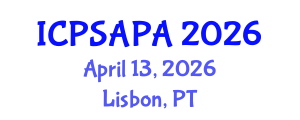 International Conference on Political Sciences and Policy Analysis (ICPSAPA) April 13, 2026 - Lisbon, Portugal International Conference on Political Sciences and Policy Analysis (ICPSAPA) April 13, 2026 - Lisbon, Portugal