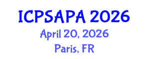 International Conference on Political Sciences and Policy Analysis (ICPSAPA) April 20, 2026 - Paris, France International Conference on Political Sciences and Policy Analysis (ICPSAPA) April 20, 2026 - Paris, France