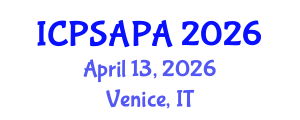 International Conference on Political Sciences and Policy Analysis (ICPSAPA) April 13, 2026 - Venice, Italy