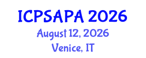International Conference on Political Sciences and Policy Analysis (ICPSAPA) August 12, 2026 - Venice, Italy International Conference on Political Sciences and Policy Analysis (ICPSAPA) August 12, 2026 - Venice, Italy