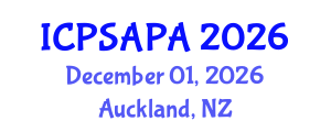International Conference on Political Sciences and Policy Analysis (ICPSAPA) December 01, 2026 - Auckland, New Zealand International Conference on Political Sciences and Policy Analysis (ICPSAPA) December 01, 2026 - Auckland, New Zealand