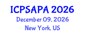 International Conference on Political Sciences and Policy Analysis (ICPSAPA) December 09, 2026 - New York, United States