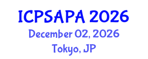 International Conference on Political Sciences and Policy Analysis (ICPSAPA) December 02, 2026 - Tokyo, Japan International Conference on Political Sciences and Policy Analysis (ICPSAPA) December 02, 2026 - Tokyo, Japan