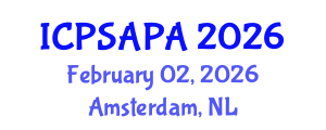 International Conference on Political Sciences and Policy Analysis (ICPSAPA) February 02, 2026 - Amsterdam, Netherlands