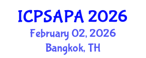 International Conference on Political Sciences and Policy Analysis (ICPSAPA) February 02, 2026 - Bangkok, Thailand International Conference on Political Sciences and Policy Analysis (ICPSAPA) February 02, 2026 - Bangkok, Thailand