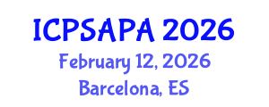 International Conference on Political Sciences and Policy Analysis (ICPSAPA) February 12, 2026 - Barcelona, Spain International Conference on Political Sciences and Policy Analysis (ICPSAPA) February 12, 2026 - Barcelona, Spain