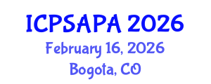 International Conference on Political Sciences and Policy Analysis (ICPSAPA) February 16, 2026 - Bogota, Colombia