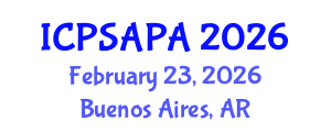 International Conference on Political Sciences and Policy Analysis (ICPSAPA) February 23, 2026 - Buenos Aires, Argentina