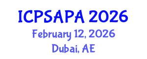 International Conference on Political Sciences and Policy Analysis (ICPSAPA) February 12, 2026 - Dubai, United Arab Emirates International Conference on Political Sciences and Policy Analysis (ICPSAPA) February 12, 2026 - Dubai, United Arab Emirates