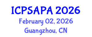 International Conference on Political Sciences and Policy Analysis (ICPSAPA) February 02, 2026 - Guangzhou, China International Conference on Political Sciences and Policy Analysis (ICPSAPA) February 02, 2026 - Guangzhou, China