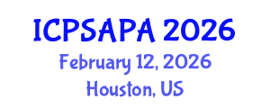 International Conference on Political Sciences and Policy Analysis (ICPSAPA) February 12, 2026 - Houston, United States International Conference on Political Sciences and Policy Analysis (ICPSAPA) February 12, 2026 - Houston, United States