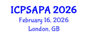International Conference on Political Sciences and Policy Analysis (ICPSAPA) February 16, 2026 - London, United Kingdom International Conference on Political Sciences and Policy Analysis (ICPSAPA) February 16, 2026 - London, United Kingdom