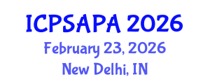 International Conference on Political Sciences and Policy Analysis (ICPSAPA) February 23, 2026 - New Delhi, India International Conference on Political Sciences and Policy Analysis (ICPSAPA) February 23, 2026 - New Delhi, India