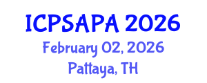 International Conference on Political Sciences and Policy Analysis (ICPSAPA) February 02, 2026 - Pattaya, Thailand International Conference on Political Sciences and Policy Analysis (ICPSAPA) February 02, 2026 - Pattaya, Thailand