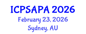 International Conference on Political Sciences and Policy Analysis (ICPSAPA) February 23, 2026 - Sydney, Australia International Conference on Political Sciences and Policy Analysis (ICPSAPA) February 23, 2026 - Sydney, Australia