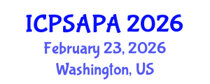 International Conference on Political Sciences and Policy Analysis (ICPSAPA) February 23, 2026 - Washington, United States International Conference on Political Sciences and Policy Analysis (ICPSAPA) February 23, 2026 - Washington, United States