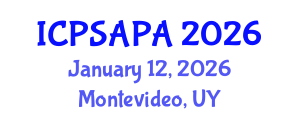 International Conference on Political Sciences and Policy Analysis (ICPSAPA) January 12, 2026 - Montevideo, Uruguay International Conference on Political Sciences and Policy Analysis (ICPSAPA) January 12, 2026 - Montevideo, Uruguay