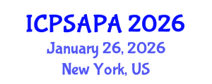 International Conference on Political Sciences and Policy Analysis (ICPSAPA) January 26, 2026 - New York, United States International Conference on Political Sciences and Policy Analysis (ICPSAPA) January 26, 2026 - New York, United States