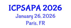 International Conference on Political Sciences and Policy Analysis (ICPSAPA) January 26, 2026 - Paris, France