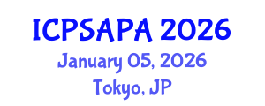 International Conference on Political Sciences and Policy Analysis (ICPSAPA) January 05, 2026 - Tokyo, Japan International Conference on Political Sciences and Policy Analysis (ICPSAPA) January 05, 2026 - Tokyo, Japan