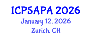 International Conference on Political Sciences and Policy Analysis (ICPSAPA) January 12, 2026 - Zurich, Switzerland International Conference on Political Sciences and Policy Analysis (ICPSAPA) January 12, 2026 - Zurich, Switzerland