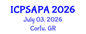 International Conference on Political Sciences and Policy Analysis (ICPSAPA) July 03, 2026 - Corfu, Greece
