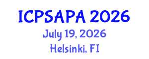 International Conference on Political Sciences and Policy Analysis (ICPSAPA) July 19, 2026 - Helsinki, Finland International Conference on Political Sciences and Policy Analysis (ICPSAPA) July 19, 2026 - Helsinki, Finland
