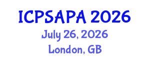 International Conference on Political Sciences and Policy Analysis (ICPSAPA) July 26, 2026 - London, United Kingdom