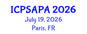 International Conference on Political Sciences and Policy Analysis (ICPSAPA) July 19, 2026 - Paris, France International Conference on Political Sciences and Policy Analysis (ICPSAPA) July 19, 2026 - Paris, France