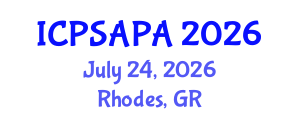 International Conference on Political Sciences and Policy Analysis (ICPSAPA) July 24, 2026 - Rhodes, Greece
