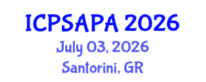 International Conference on Political Sciences and Policy Analysis (ICPSAPA) July 03, 2026 - Santorini, Greece