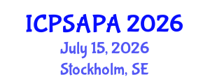 International Conference on Political Sciences and Policy Analysis (ICPSAPA) July 15, 2026 - Stockholm, Sweden International Conference on Political Sciences and Policy Analysis (ICPSAPA) July 15, 2026 - Stockholm, Sweden