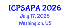 International Conference on Political Sciences and Policy Analysis (ICPSAPA) July 17, 2026 - Washington, United States International Conference on Political Sciences and Policy Analysis (ICPSAPA) July 17, 2026 - Washington, United States