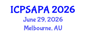 International Conference on Political Sciences and Policy Analysis (ICPSAPA) June 29, 2026 - Melbourne, Australia