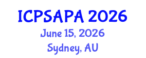 International Conference on Political Sciences and Policy Analysis (ICPSAPA) June 15, 2026 - Sydney, Australia International Conference on Political Sciences and Policy Analysis (ICPSAPA) June 15, 2026 - Sydney, Australia