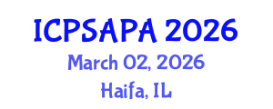 International Conference on Political Sciences and Policy Analysis (ICPSAPA) March 02, 2026 - Haifa, Israel International Conference on Political Sciences and Policy Analysis (ICPSAPA) March 02, 2026 - Haifa, Israel