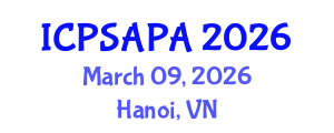 International Conference on Political Sciences and Policy Analysis (ICPSAPA) March 09, 2026 - Hanoi, Vietnam