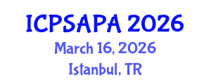 International Conference on Political Sciences and Policy Analysis (ICPSAPA) March 16, 2026 - Istanbul, Turkey International Conference on Political Sciences and Policy Analysis (ICPSAPA) March 16, 2026 - Istanbul, Turkey