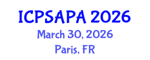 International Conference on Political Sciences and Policy Analysis (ICPSAPA) March 30, 2026 - Paris, France International Conference on Political Sciences and Policy Analysis (ICPSAPA) March 30, 2026 - Paris, France