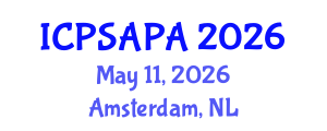 International Conference on Political Sciences and Policy Analysis (ICPSAPA) May 11, 2026 - Amsterdam, Netherlands